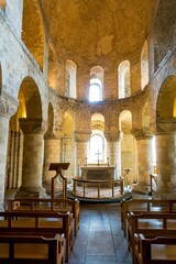 Wall Mural - Vertical shot of a small medieval chapel inside the Tower of London, England, UK