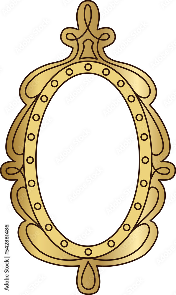 Ilustración de Stock Princess frame. Royal mirror frame and majestic ...