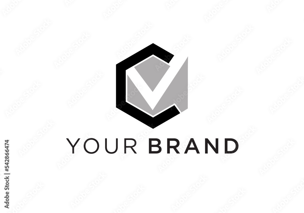 logo letter CV vector initial company icon business logo vector Stock ...
