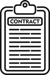 Poster - Contract help icon outline vector. Office service. Work online