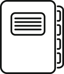 Wall Mural - Folder service icon outline vector. Help support. Personal online