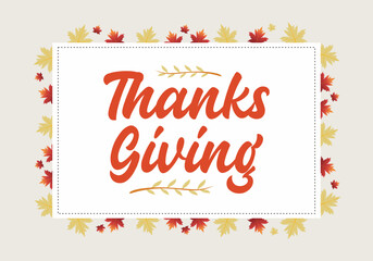 Wall Mural - Happy thanks giving day background celebrated on November 24.