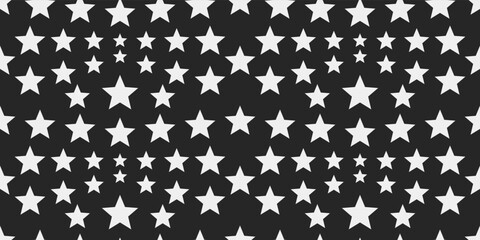 Poster - White stars pattern. Print, seamless design, interior and surface decoration.