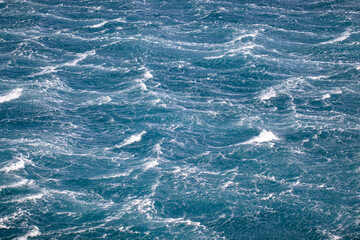 View to the strong stormy sea during strong wind, nature concept