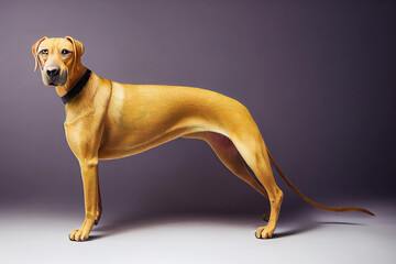 Sticker - Picture of rhodesian ridgeback dog in studio setting