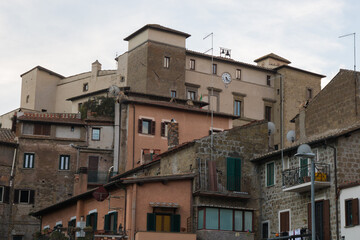 Wall Mural - View of Castelnuovo di Porto, a small and beautiful village in the province of Rome, Lazio, Italy