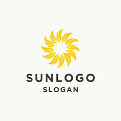 Wall Mural - Sun logo icon flat design template