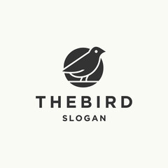 Wall Mural - The bird logo icon flat design template