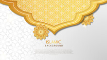 Islamic Light Silver And Golden Pattern Background