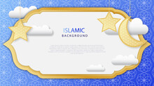 Islamic Blue Pattern Background