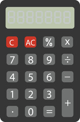 Wall Mural - electronic calculator on white background. basic calculator symbol. flat style.