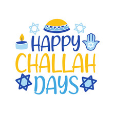 Happy Challah Days. Hanukkah Banner Template Design