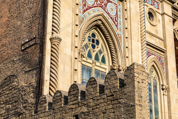 Wall Mural - Old City in Baku. Traditional Medieval Architecture. Baku, Republic of Azerbaijan. Caspian Sea and of the Caucasus region. 