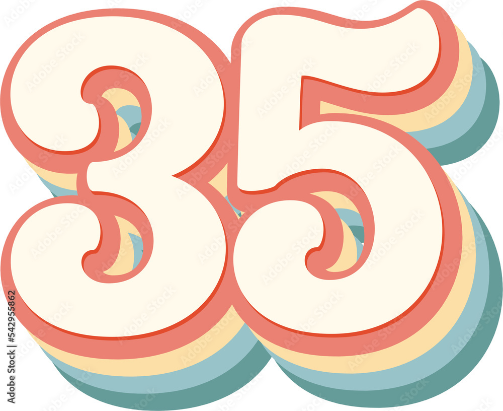 35 Number Stock Illustration | Adobe Stock