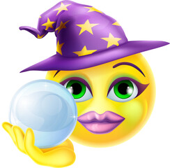 Poster - Witch Emoticon Face Emoji Cartoon Icon