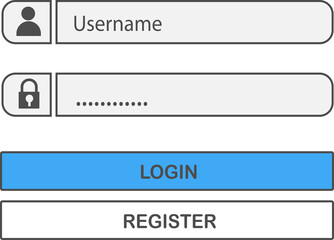 cyber security concept, Login, User, identification information security and encryption, secure access to user's personal information.
