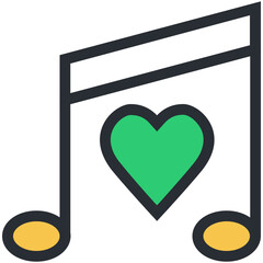 Poster - Romantic Music Vector Icon