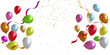 balloons background. 3d rendering, Celebration, festival background, greeting banner, Birthday party.