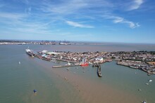 Harwich Town Essex UK Drone Aerial View Summer