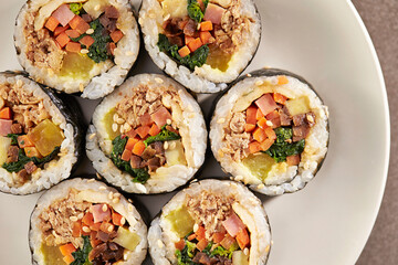 Wall Mural - Gimbap, Korean rice roll dish