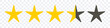 © graphic_arts - Rating five stars. Vector gold stars to indicate the rating of products or films.