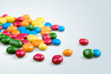 Canvas Print - Set of candies, colorful sweets treats.