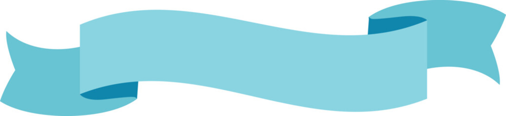 Wall Mural - Decorative ribbon banner. Blue vintage blank label