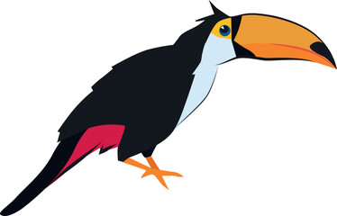 Poster - Toucan icon. Exotic wild bird. Zoo animal