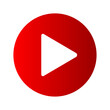 red play button icon transparent png