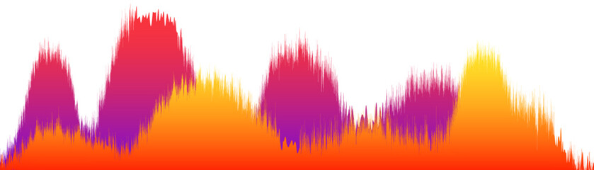 Wall Mural - Audio wave. Voice record. Color sound level shape