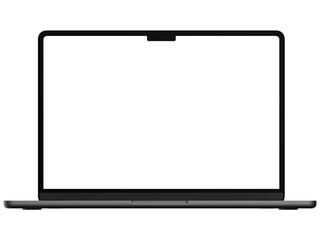 Wall Mural - laptop isolated screen on empty background