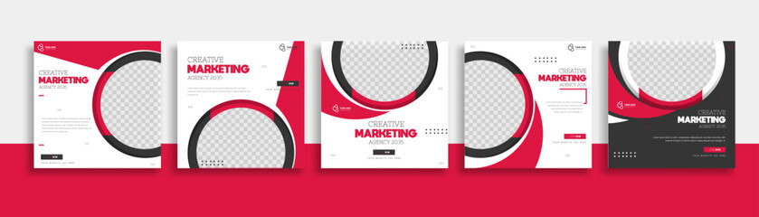 Wall Mural - Creative Business marketing social media post template