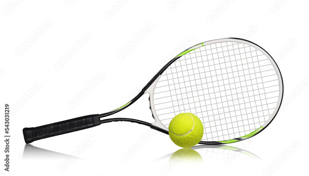 Tennis Bal Racket Tennis rackets and ball isolated Stock Photo | Adobe Stock