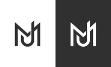 JM, MJ Letters Monogram Letter Mark Logo Design Concept