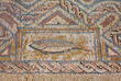 Close-up fragment of ancient religious mosaic in Kourion, Cyprus