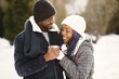© prostooleh - African american couple in a winter forest