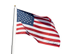 Photo Of American Flag Waving Isolated