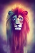 High quality colorful lion illustration