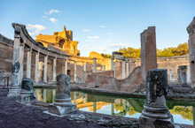 Villa Adriana Or Hadrian's Villa. Roman Archaeological Complex At Tivoli, Italy