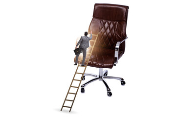 Wall Mural - Businessman in the career concept climbing chair