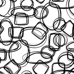 Vector seamless abstract pattern, hand drawn. Cute design for textile, wallpaper, wrapping paper.