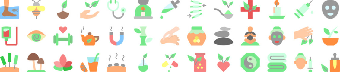 Wall Mural - Alternative medicine icons collection vector illustration design