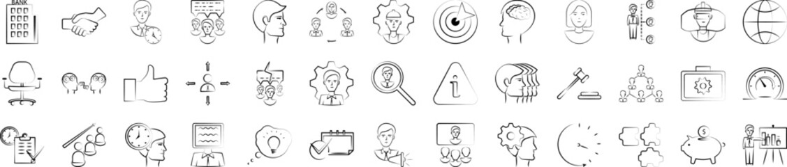 Sticker - Business icons collection vector illustration design