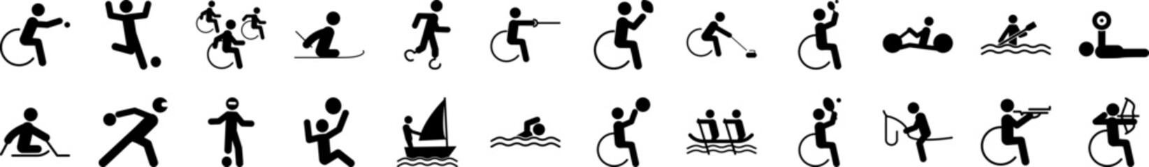 Sticker - Paralympic icons collection vector illustration design