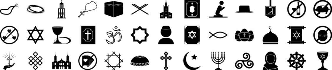 Canvas Print - Religion icons collection vector illustration design