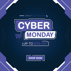 Wall Mural - Cyber monday banner sale social media post template design business promotion