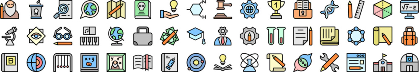 Sticker - Knowledge icons collection vector illustration design