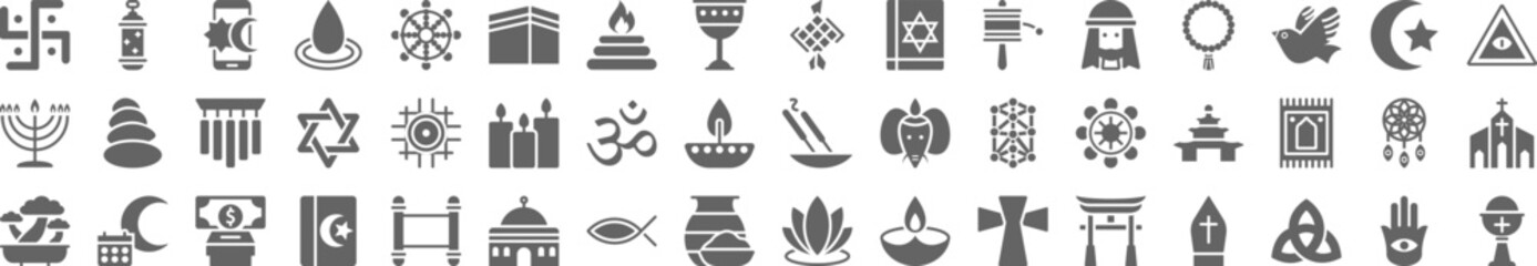 Canvas Print - World religiosity icons collection vector illustration design