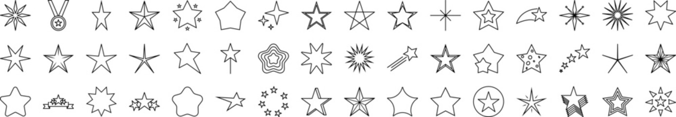 Poster - Web stars icons collection vector illustration design