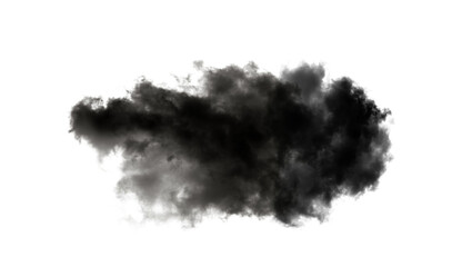 black smoke isolated on  transparent png